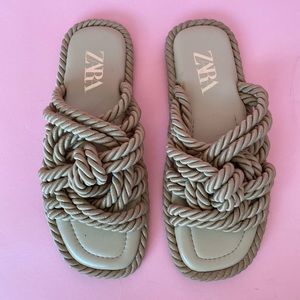 ZARA rope sandals size 37